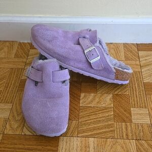 Birkenstock Shearling Lined Clogs. Size 38